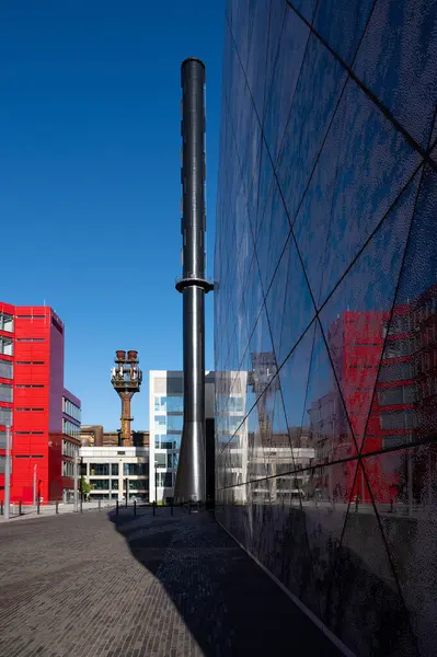 stock image Le Fonds Belval Esch sur Alzette, center of the Luxembourg iron and steel industry, smelting works and blast furnace mixed with modern architecture, 10.06.2024