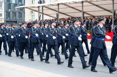 Lüksemburg Ulusal Günü, Grandük 'ün doğum günü kutlamaları, Lüks ordu, polis, itfaiye, kurtarma ve silahlı kuvvetler ile askeri geçit töreni, Lüksemburg şehri, 23.06.2024