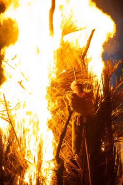 Holika Dahan, Hindistan 'daki Holi festivalinden önceki akşam şenlik ateşi ve boyama ayini, kötülüğün ve iyinin zaferinin sembolü.