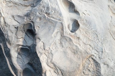 Cyclopean granit kayası, yapıya yakın, Hampi Tungabhadra nehri, kayalık arazi, Güney Hindistan, Karnataka