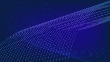 Mavi çizgi koyu arkaplan ile soyut.