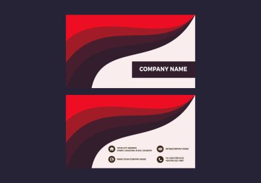 Modern Creative and Clean Business Card Template. Flat Design Vector Illustration. Stationery Design