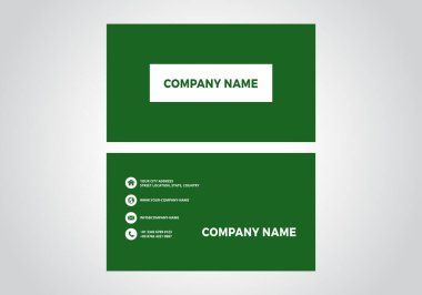 Modern Creative and Clean Business Card Template. Flat Design Vector Illustration. Stationery Design