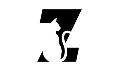 Harf Tasarımı Minimalist Hayvan Tasarımı Yaratıcı Kedi Logosu. Bu eşsiz logo tasarımı bir kedi siluetinin zarafetiyle harfin kalın yapısını birleştiriyor. Evcil hayvan markaları, veteriner klinikleri, kedi severler için ideal..