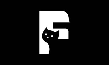 Harf Tasarımı Minimalist Hayvan Tasarımı Yaratıcı Kedi Logosu. Bu eşsiz logo tasarımı bir kedi siluetinin zarafetiyle harfin kalın yapısını birleştiriyor. Evcil hayvan markaları, veteriner klinikleri, kedi severler için ideal..