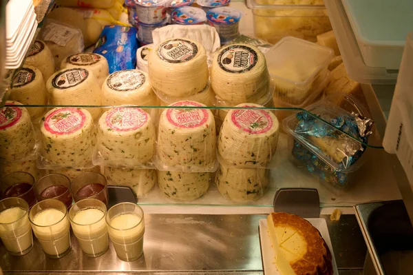 Some italian cheese in a pizzeria 