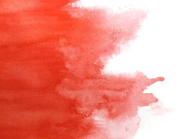 watercolor painting red ink abstract asian white background. hand drawn.