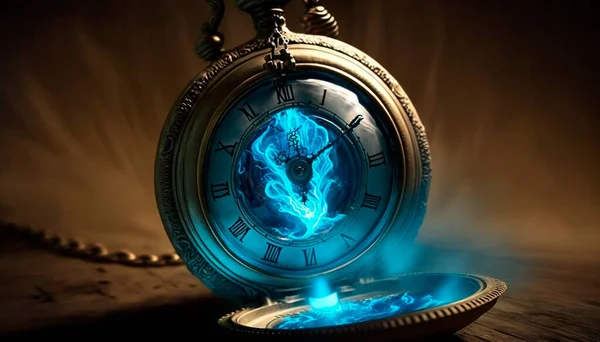 Step through time and space with this enigmatic pocket watch, its ethereal glow and swirling patterns leading to a portal of mystery and adventure