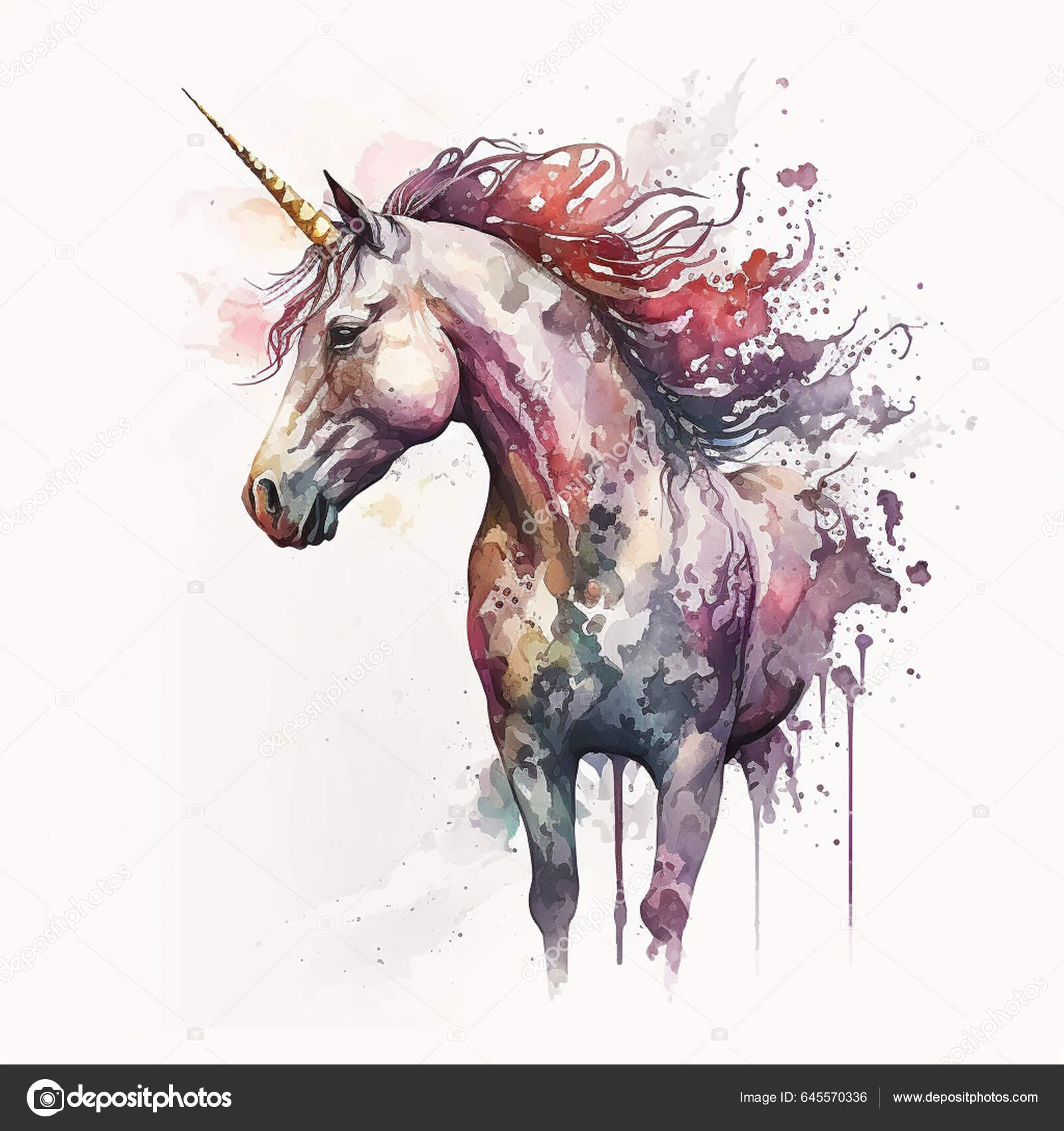 fluffy unicorn Stock Illustration