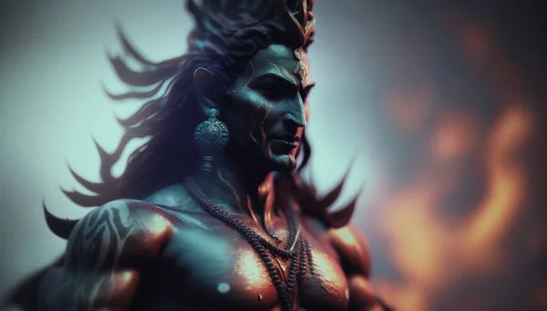 dibujo de shiva enojado