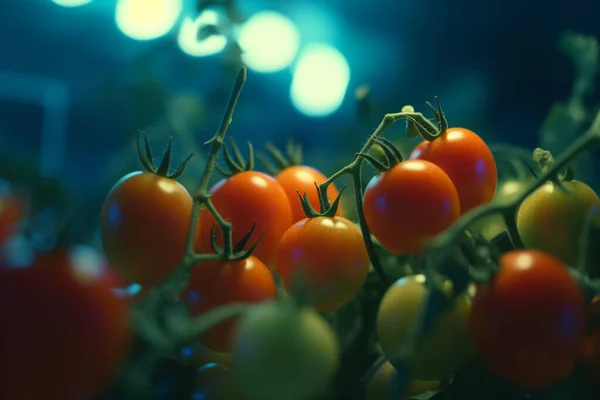 Discover the benefits of growing tomatoes under artificial UV light - faster growth, more nutrients, and a glowing appearance