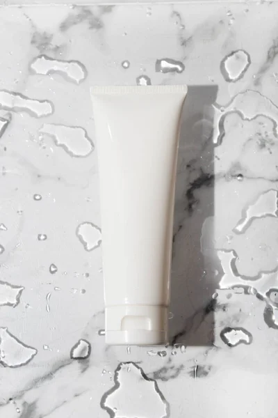 Пляшка Макаронних Трубок Догляду Шкірою Косметики Брендингу Продуктів Очищення Лосьйону — стокове фото