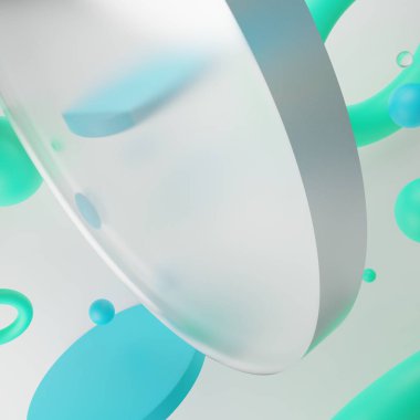 soyut arkaplan geometrisi, kozmetik ürün sergisi sahnesi için podyum sahne kaidesi, 3D resimleme