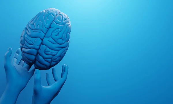 Cervello Del Rendering Dell Illustrazione Sanitaria Umana Cervello Heal3D Del — Foto Stock