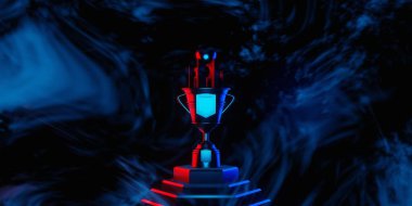 3d illustration rendering of futuristic cyberpunk city, gaming wallpaper scifi background, a esports gamer vs banner sign of neon glow, versus player challenge