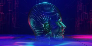 3d illustration rendering of futuristic cyberpunk city, gaming wallpaper scifi background, a esports gamer vs banner sign of neon glow, versus player challenge