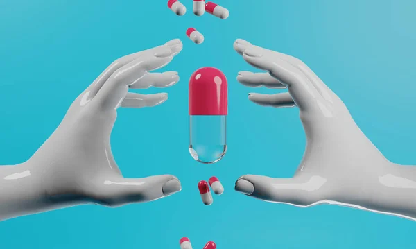 Gyógyszer Beteg Tabletták Gyógyszer Kapszula Egészségügyi Ellátás Kórházban Orvosi Kezelési — Stock Fotó