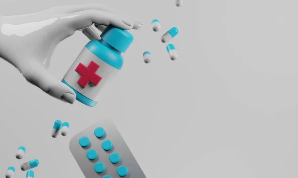 Medikament Für Den Patienten Pillen Medikamentenkapsel Für Die Gesundheitsversorgung Krankenhaus — Stockfoto