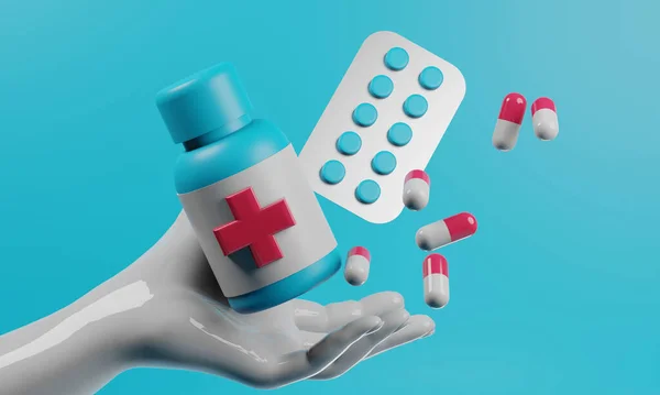 Médicament Pour Patient Pilules Capsule Médecine Pour Les Soins Santé — Photo