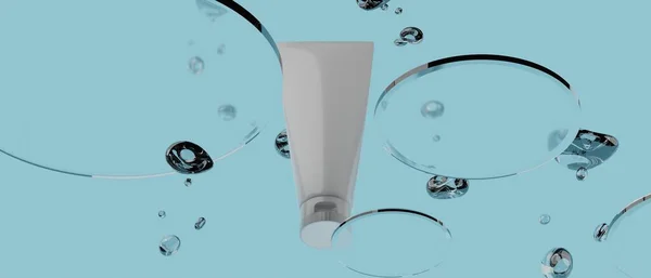 Skin Care Serum Cream Lotion Cosmetic Bottle Rendering Illustration Mockup — Stock Photo, Image