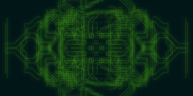 Siber Punk oyun bilimkurgu teknolojisi soyut arkaplan duvar kağıdı, oyuncu için fütüristik sahne 3D illüstrasyon