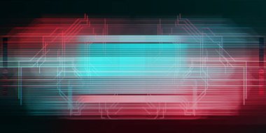 Siber Punk oyun bilimkurgu teknolojisi soyut arkaplan duvar kağıdı, oyuncu için fütüristik sahne 3D illüstrasyon