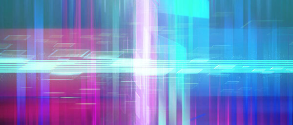 cyberpunk gaming scifi technology wallpaper abstract background, futuristic scene 3d illustration rendering for gamer