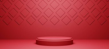 3D illüstrasyon. Duvar kağıtlarının soyut arkaplanı, aşk kırmızısı. Sevgililer günün kutlu olsun.