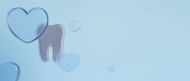 Diş hekimliği için tıbbi sağlık araçlarıyla diş hekimliği için yapılan 3D nesne illüstrasyonu