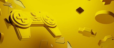 Y2k 2000 'lerin oyun teknolojisinin 3d çizimi fütüristik fantezi metatik siber punk bilim kurgu podyum soyut arkaplan görüntüsü