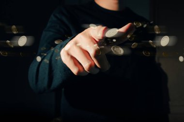 Sanal ikon yüzüşünü kontrol etmek için devic teknolojisini kullan, finansal ticaret para işlem sisteminde başarı