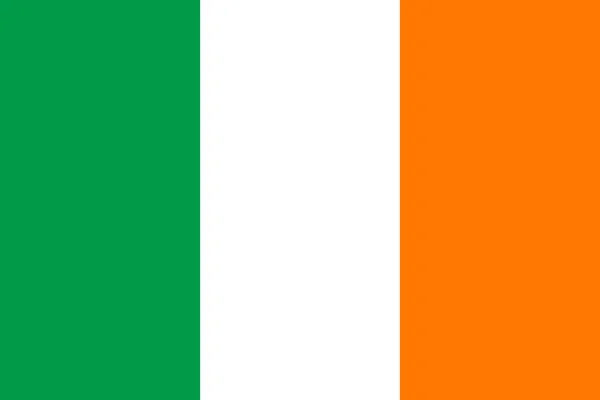 Bandeira Irlanda Símbolo Oficial Estado País Coloridos Oficiais Rgb — Fotografia de Stock