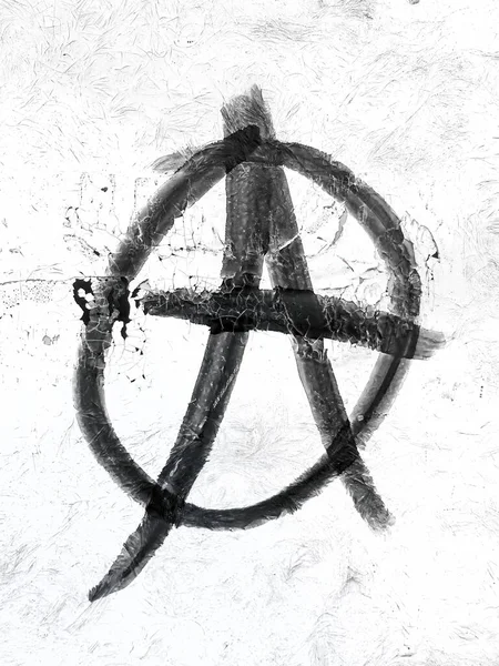 Symbole Anarchie Mur Idéal Pour Les Textures Les Décors Les — Photo