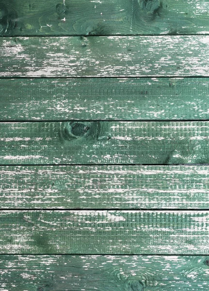 Vecchio Muro Legno Verde Con Vernice Incrinata Texture Sfondo — Foto Stock