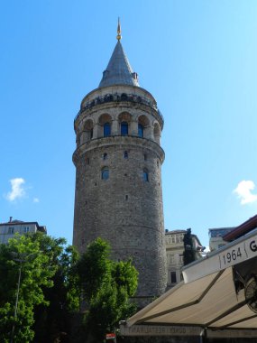 İstanbul (Türkiye). İstanbul 'daki Galata Kulesi' nin dışı..