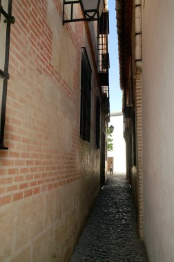 Malaga (İspanya). Müze Picasso Malaga 'nın çevresindeki sokak.