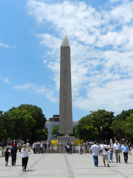 Stambuł Turcja Obelisk Teodozjusza Mieście Stambuł — Zdjęcie stockowe
