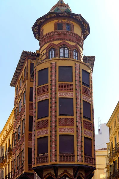 Malaga Spanya Malaga Şehrinin Tarihi Merkezinde Eski Bir Bina — Stok fotoğraf