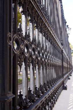 Viyana (Avusturya). Hofburg İmparatorluk Sarayı 'ndaki Viyana Etnoloji Müzesi' nin dış çiti.