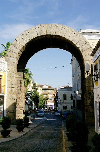 Merida Spanien Trajans Båge Staden Merida — Stockfoto