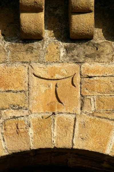 Ponferrada Espagne Détail Architectural Dans Château Des Templiers Ponferrada — Photo