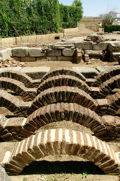 梅里达 西班牙 梅里达罗马浴池的浮雕 — 图库照片