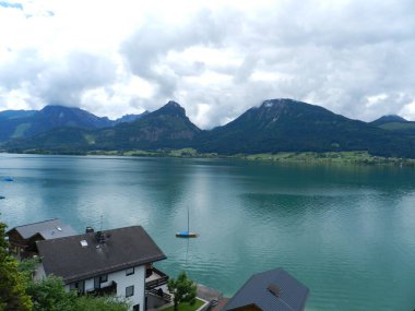 Salzburg (Austria). Lake Wolfgang in the Salzkammergut resort region. clipart