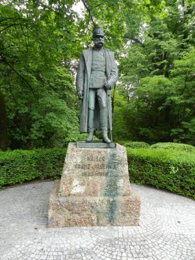 Vienna (Austria). Sculpture of Kaiser Franz Joseph I in the Burggarten garden of the city of Vienna clipart