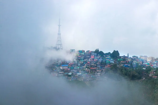 Cityscape Kurseong Hill Town Kurseong Town Municipality Darjeeling District Indian — Stock Photo, Image
