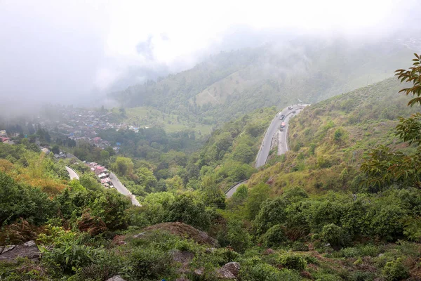 Paisaje Rural Kurseong Darjeeling Hermosa Carretera Ciudad Colina Kurseong Ciudad — Foto de Stock