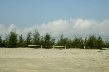 Bakkhali deniz kıyılarının manzarası 