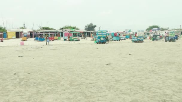 Местный Рынок Пляжа Бакхали — стоковое видео