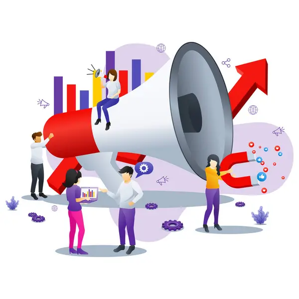 İş toplantısındaki karakterlerin veri ve raporları izlediği modern düz iş analizi konsepti. İş analizi, afiş, iniş sayfası, web şablonu için kullanılabilir. Düz vektör illüstrasyonu