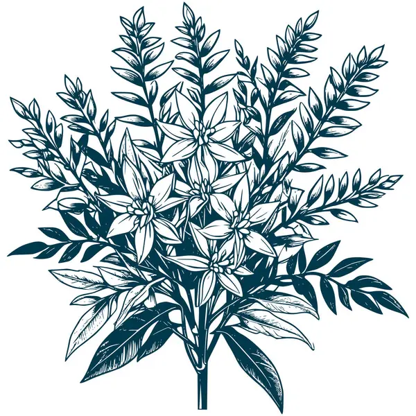 Estetik Güzel Forsythia Çiçek Buketi Görüntü Grafik Görünümü